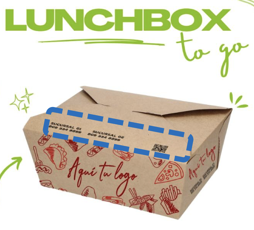CAJA DE CARTÓN PLEGADIZO "LUNCHBOX".