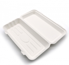 Caja de pescado y frutas