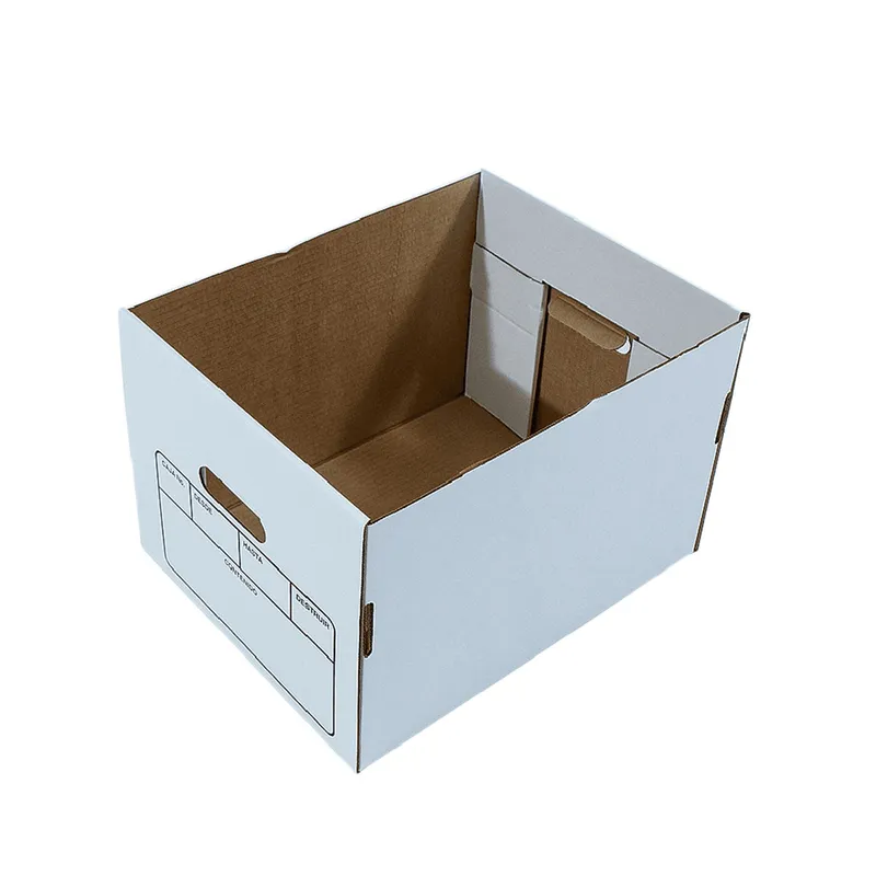 Caja de cartón  Fondo Archivo Blanco 14.92x11.93x10.04in