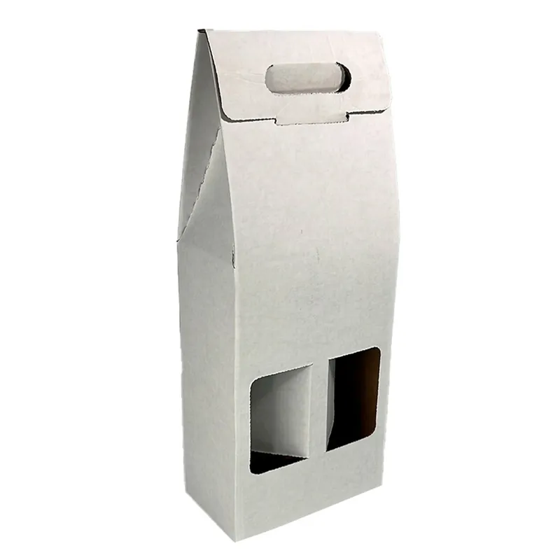 Caja de cartón para 2 Botellas Vino B 6.42x3.58x16.34in