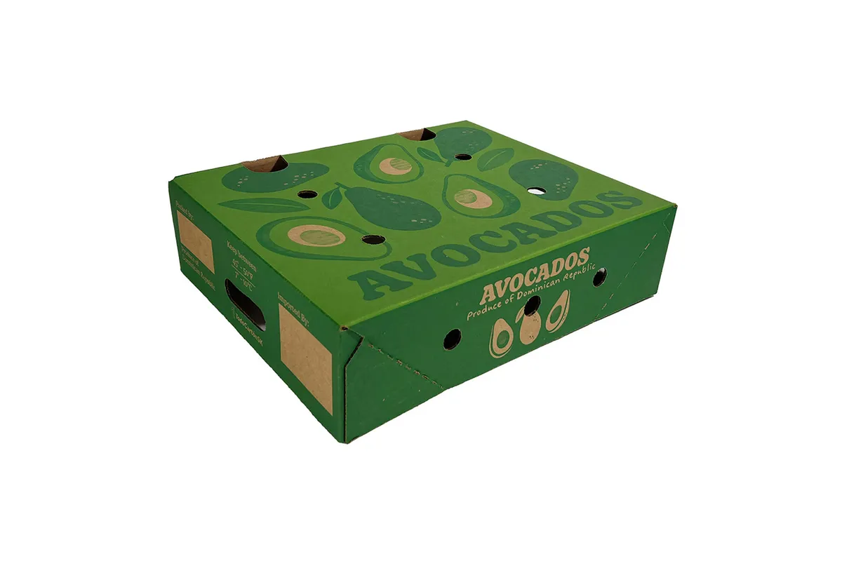 Caja de cartón Tapa Aguacate 12.64x12.4x4.09in