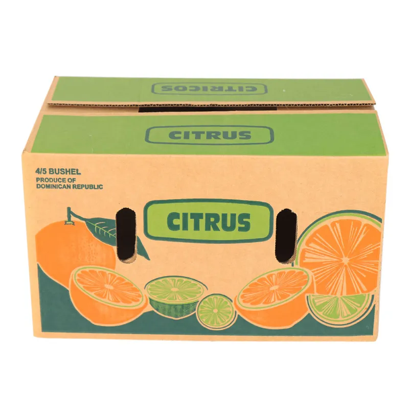 Caja de cartón Tapa Cítricos 20 Lb. 17.2x10.83x9.8in