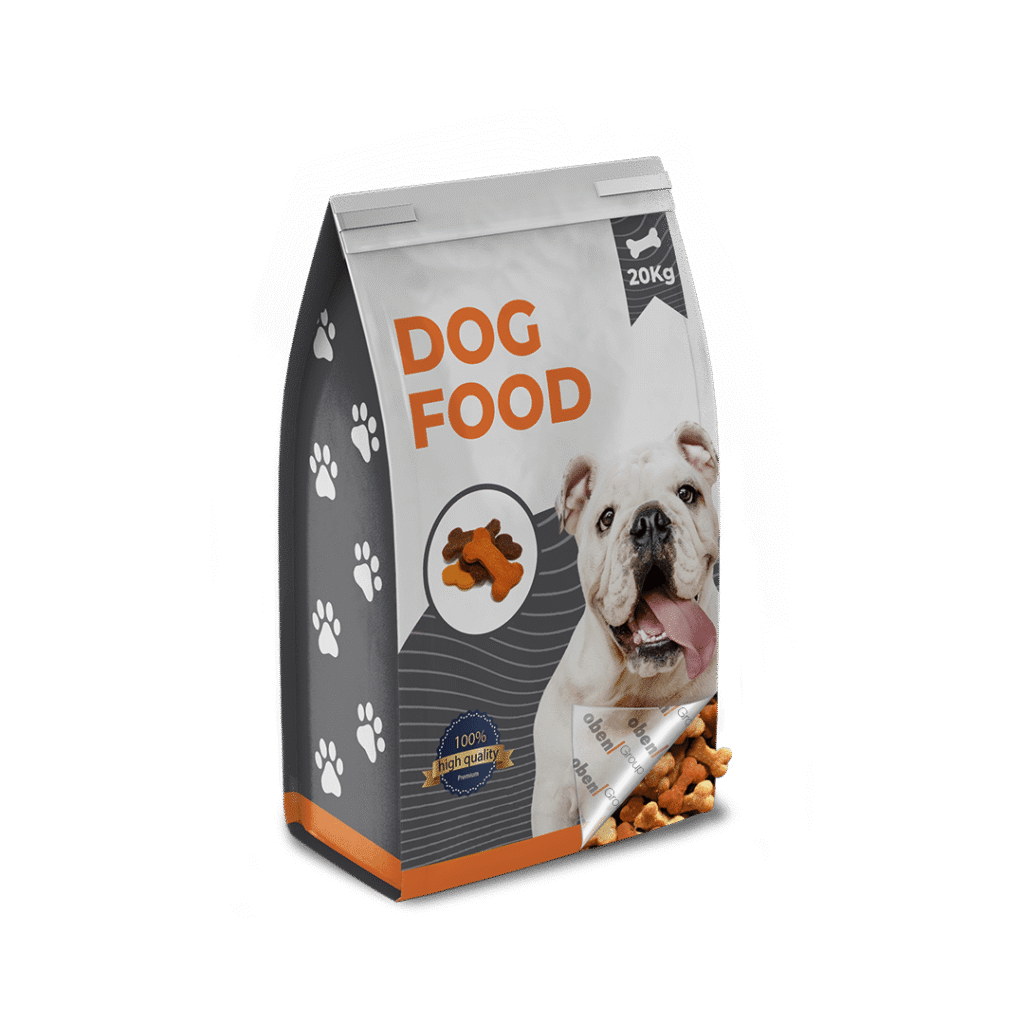 Películas para empaques de mascotas (bolsas grandes laminadas con rafia, premios, pouch retortables).