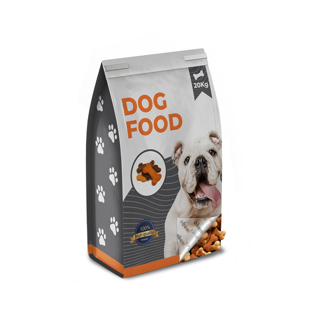 Películas para empaques de mascotas (bolsas grandes laminadas con rafia, premios, pouch retortables).