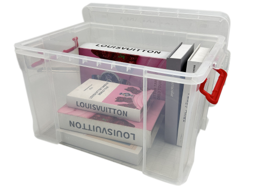 CAJA ORGANIZADORA DE PLASTICOS CON TAPA 70 L